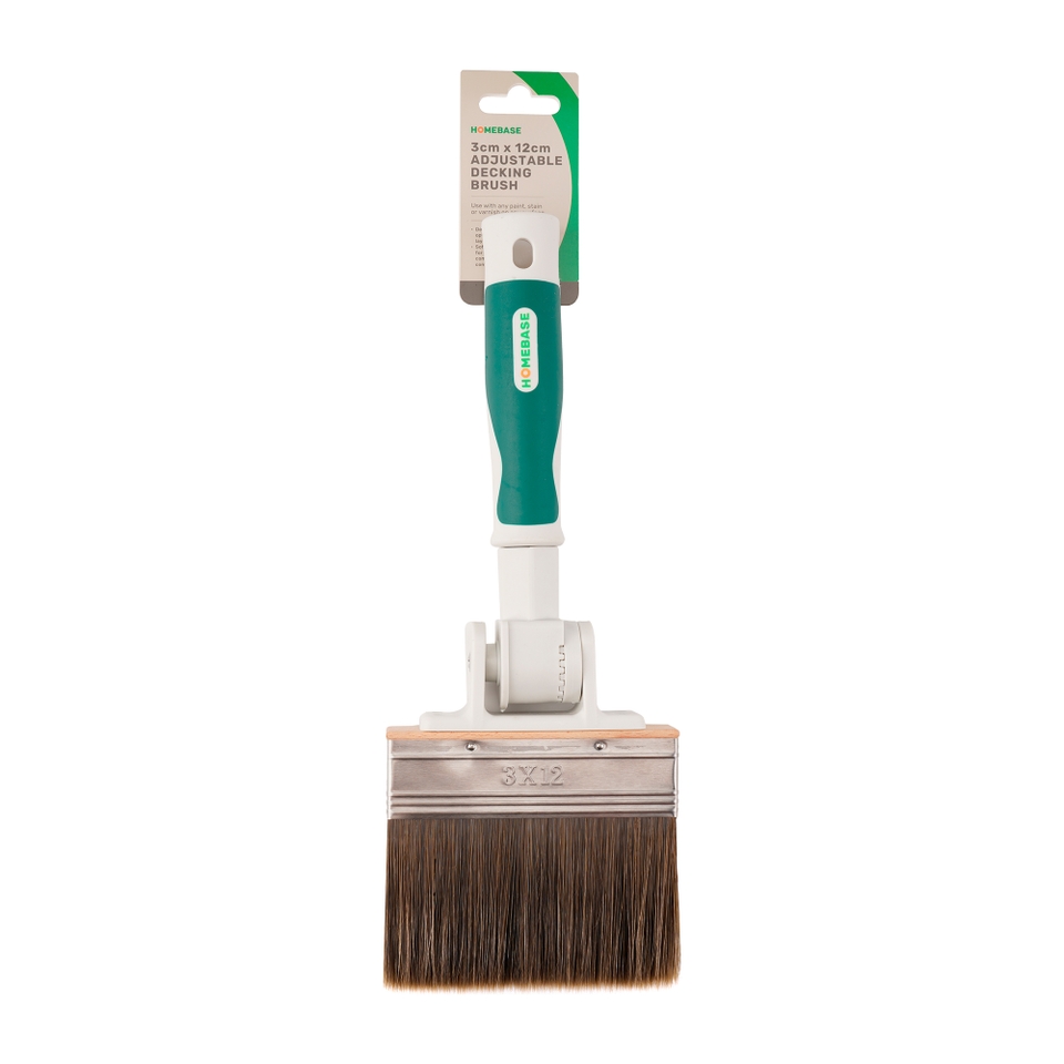 Homebase Adjustable Swan Neck Decking Paint Brush 120mm Homebase