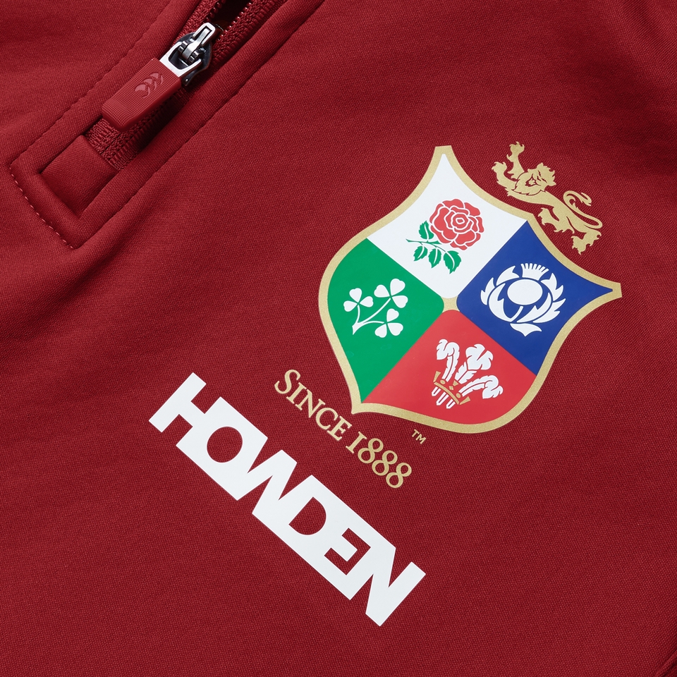 WOMENS BRITISH & IRISH LIONS 1/4 ZIP FLEECE RED