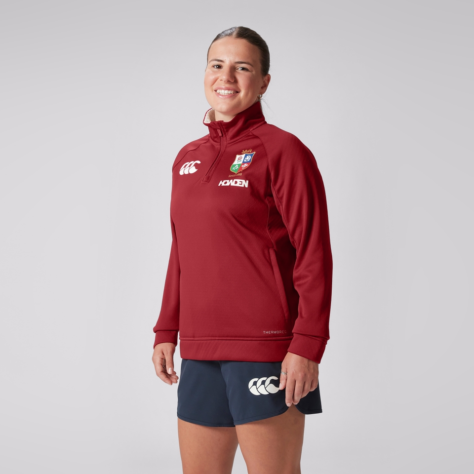 WOMENS BRITISH & IRISH LIONS 1/4 ZIP FLEECE RED