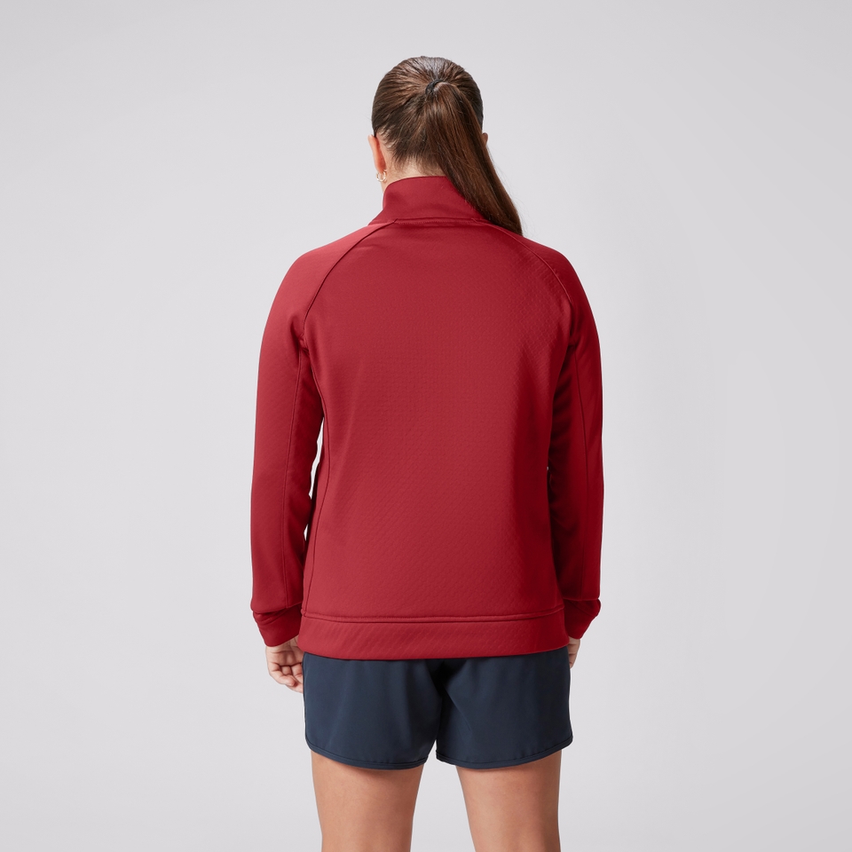 WOMENS BRITISH & IRISH LIONS 1/4 ZIP FLEECE RED