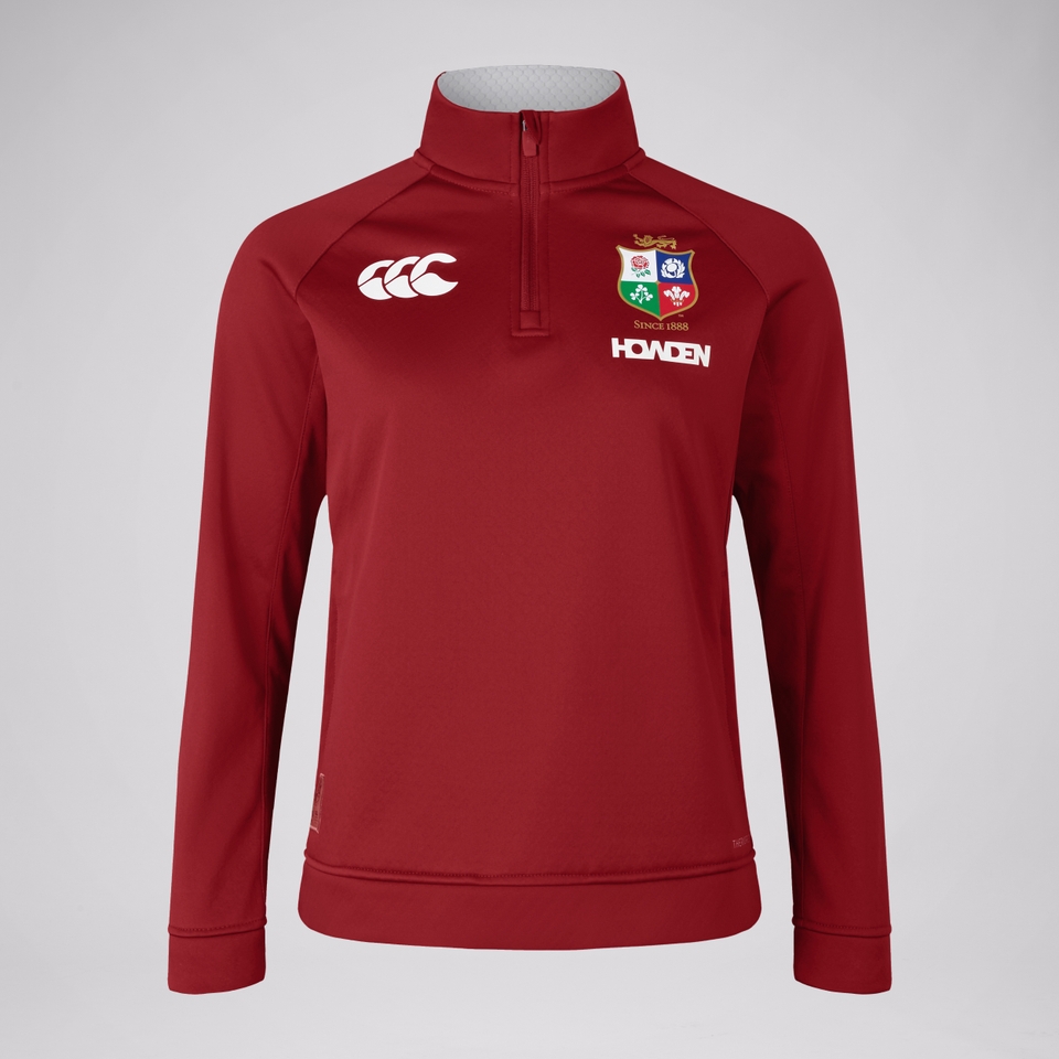 WOMENS BRITISH & IRISH LIONS 1/4 ZIP FLEECE RED