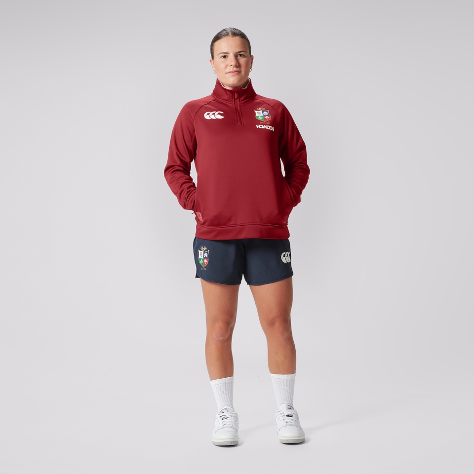 WOMENS BRITISH & IRISH LIONS CCC QUARTER-ZIP FLEECE RED