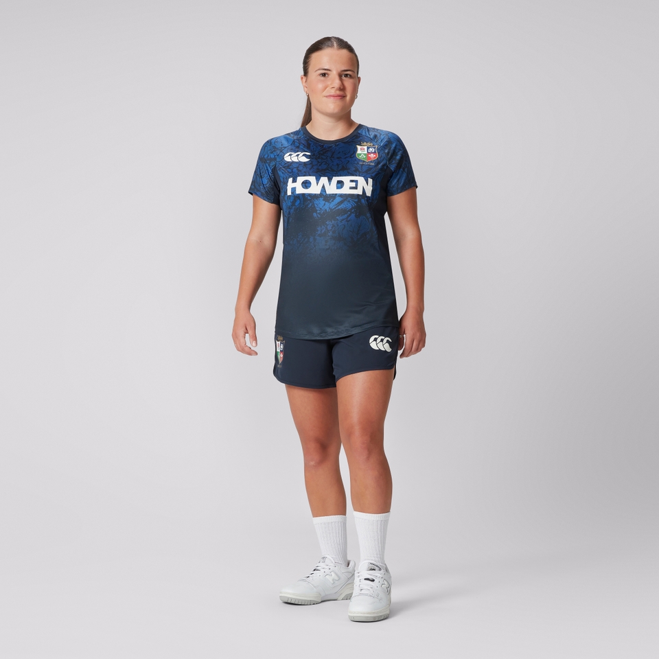 WOMENS BRITISH & IRISH LIONS GYM WOVEN SHORTS NAVY