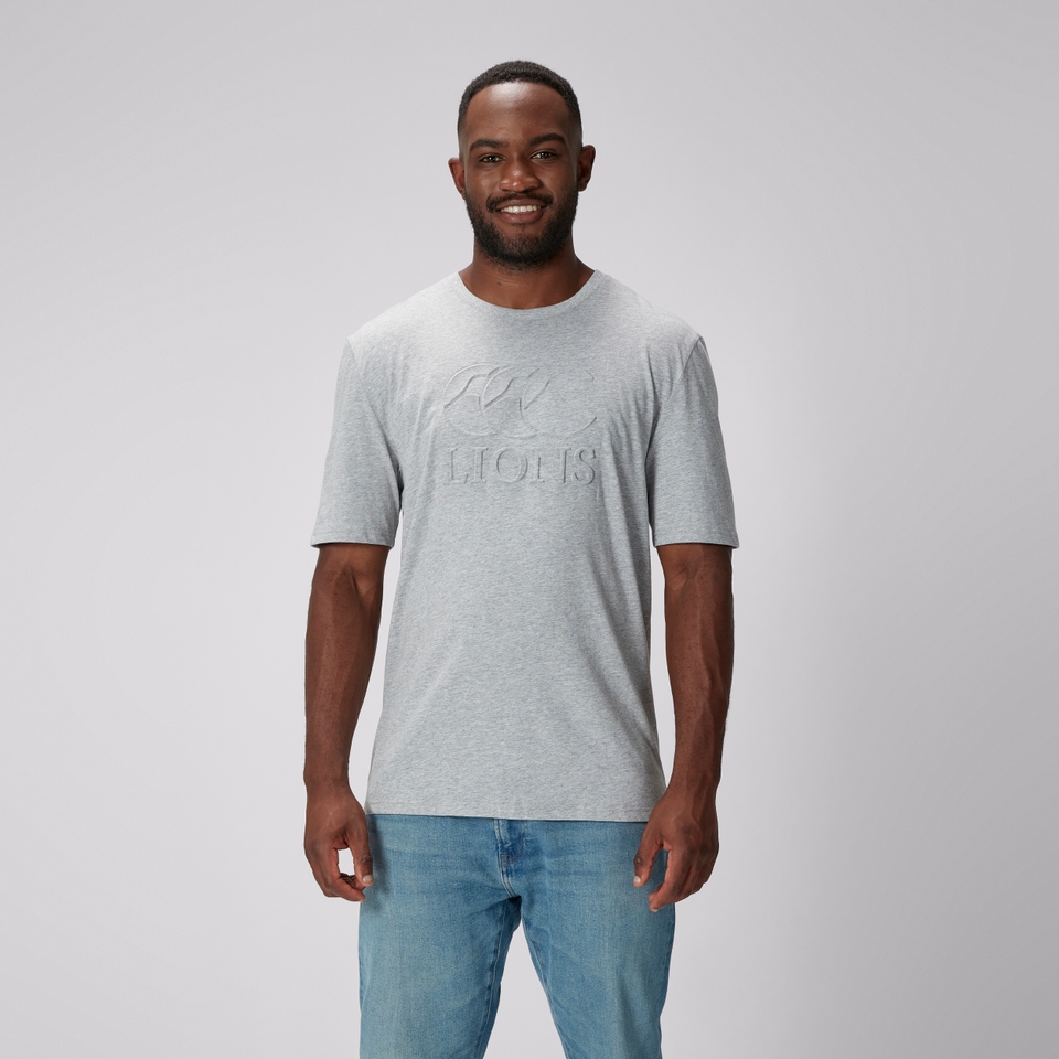 ADULT UNISEX BRITISH & IRISH LIONS MONUMENT TEE GREY MARL