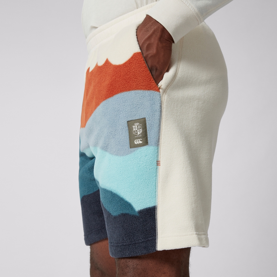 MENS BRITISH & IRISH LIONS OUTBACK FLEECE SHORTS WHITE