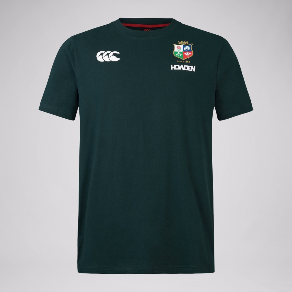 MENS BRITISH & IRISH LIONS CCC COTTON JERSEY T-SHIRT GREEN