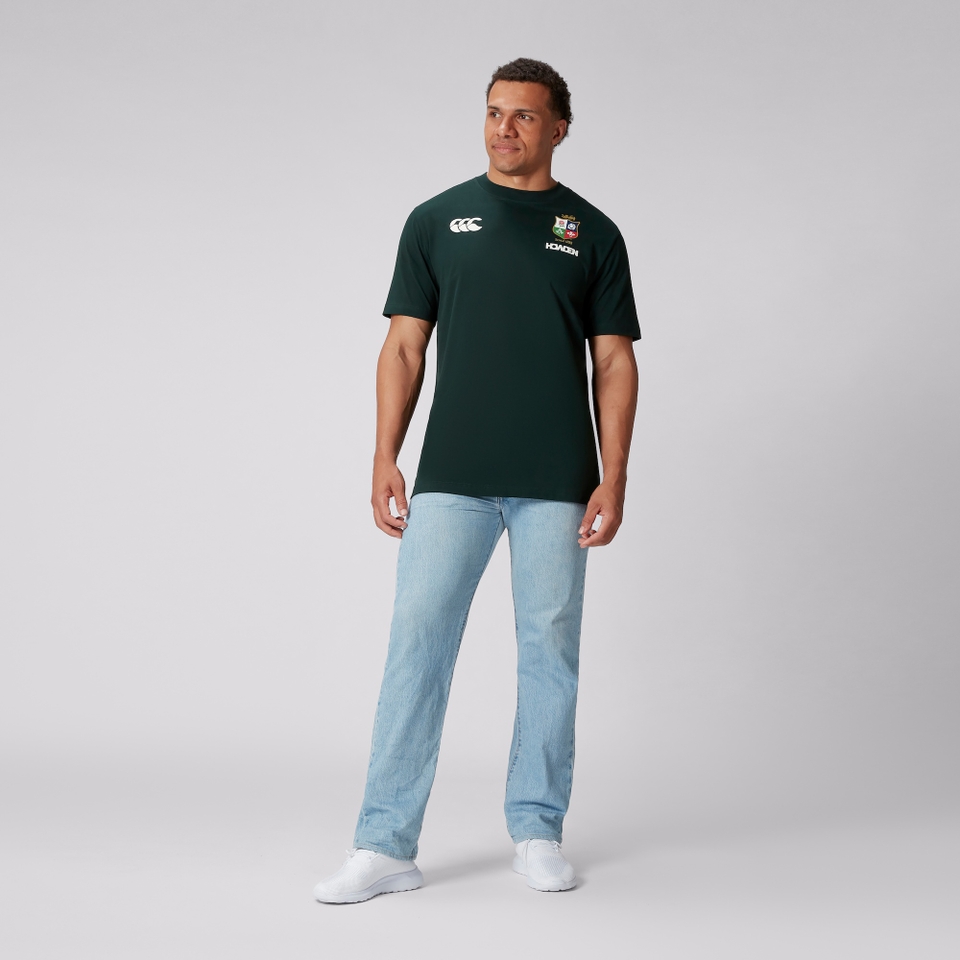 MENS BRITISH & IRISH LIONS CCC COTTON JERSEY T-SHIRT GREEN