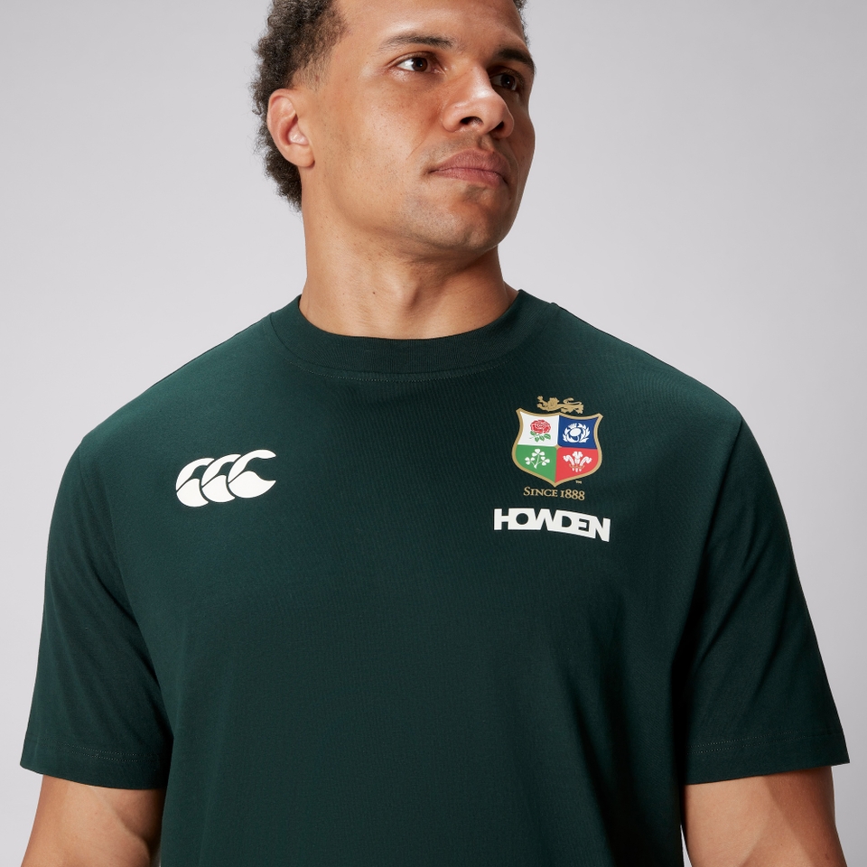 MENS BRITISH & IRISH LIONS CCC COTTON JERSEY T-SHIRT GREEN