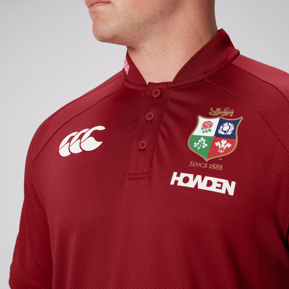MENS BRITISH & IRISH LIONS POLO SHIRT RED