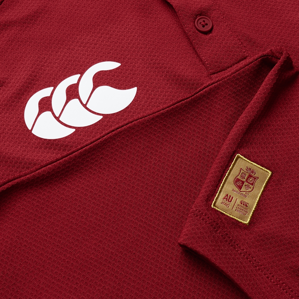 MENS BRITISH & IRISH LIONS POLO SHIRT RED