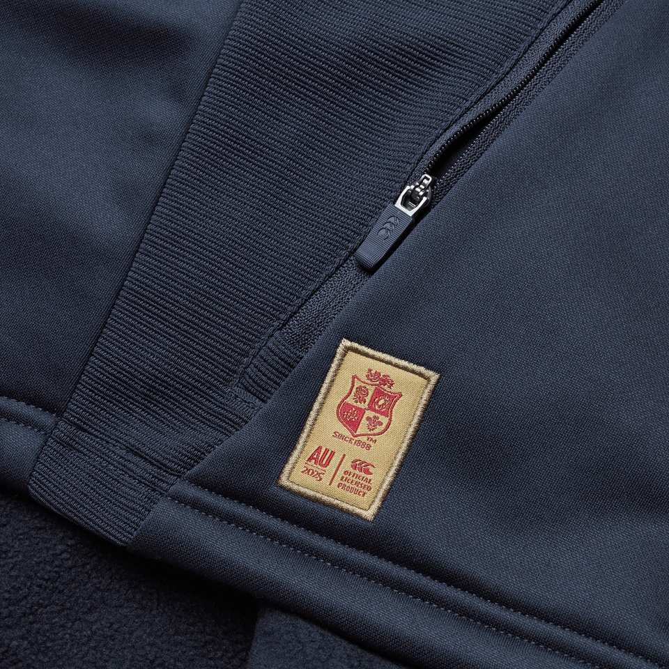 WOMENS BRITISH & IRISH LIONS 1/4 ZIP HOODY NAVY