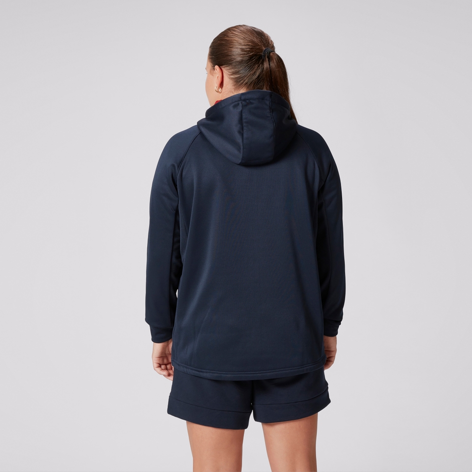 WOMENS BRITISH & IRISH LIONS 1/4 ZIP HOODY NAVY