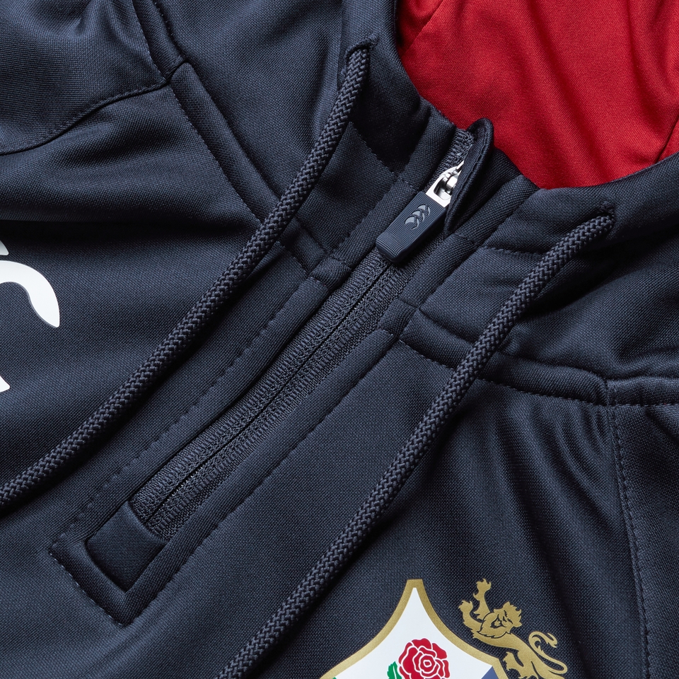 WOMENS BRITISH & IRISH LIONS 1/4 ZIP HOODY NAVY