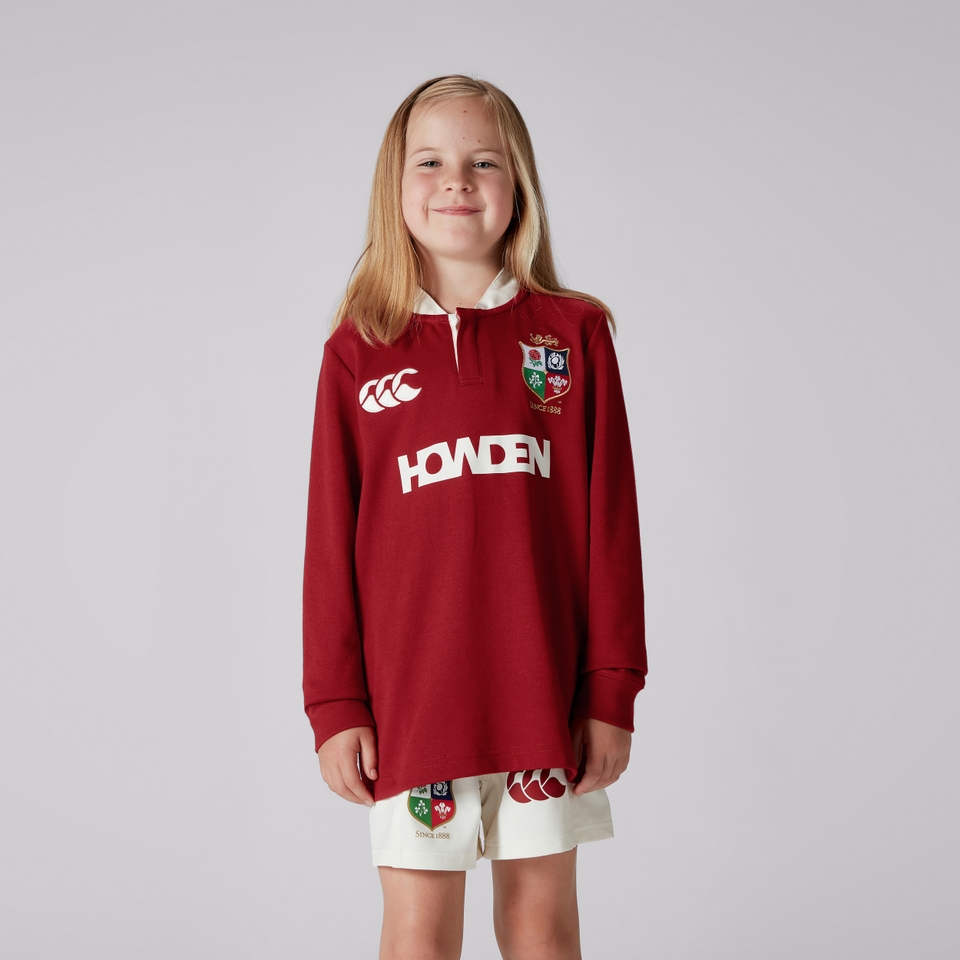 JUNIOR UNISEX BRITISH & IRISH LIONS CLASSIC LONG SLEEVE JERSEY RED