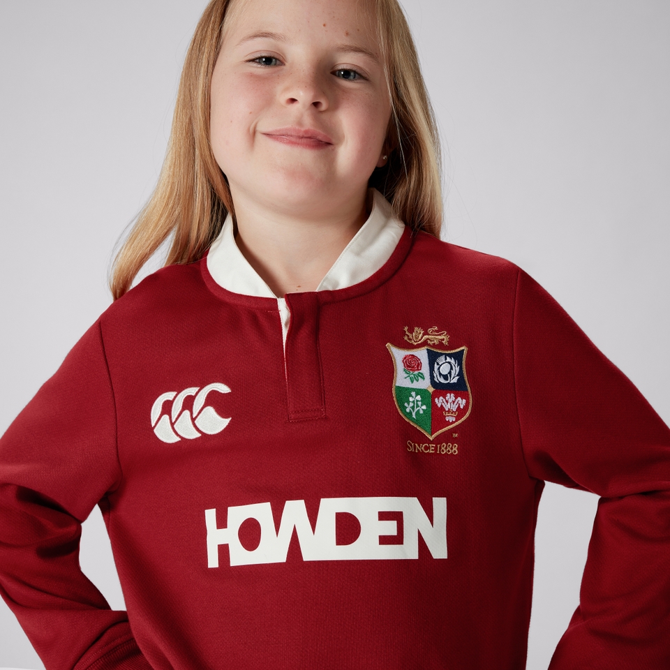 JUNIOR UNISEX BRITISH & IRISH LIONS CLASSIC LONG SLEEVE JERSEY RED