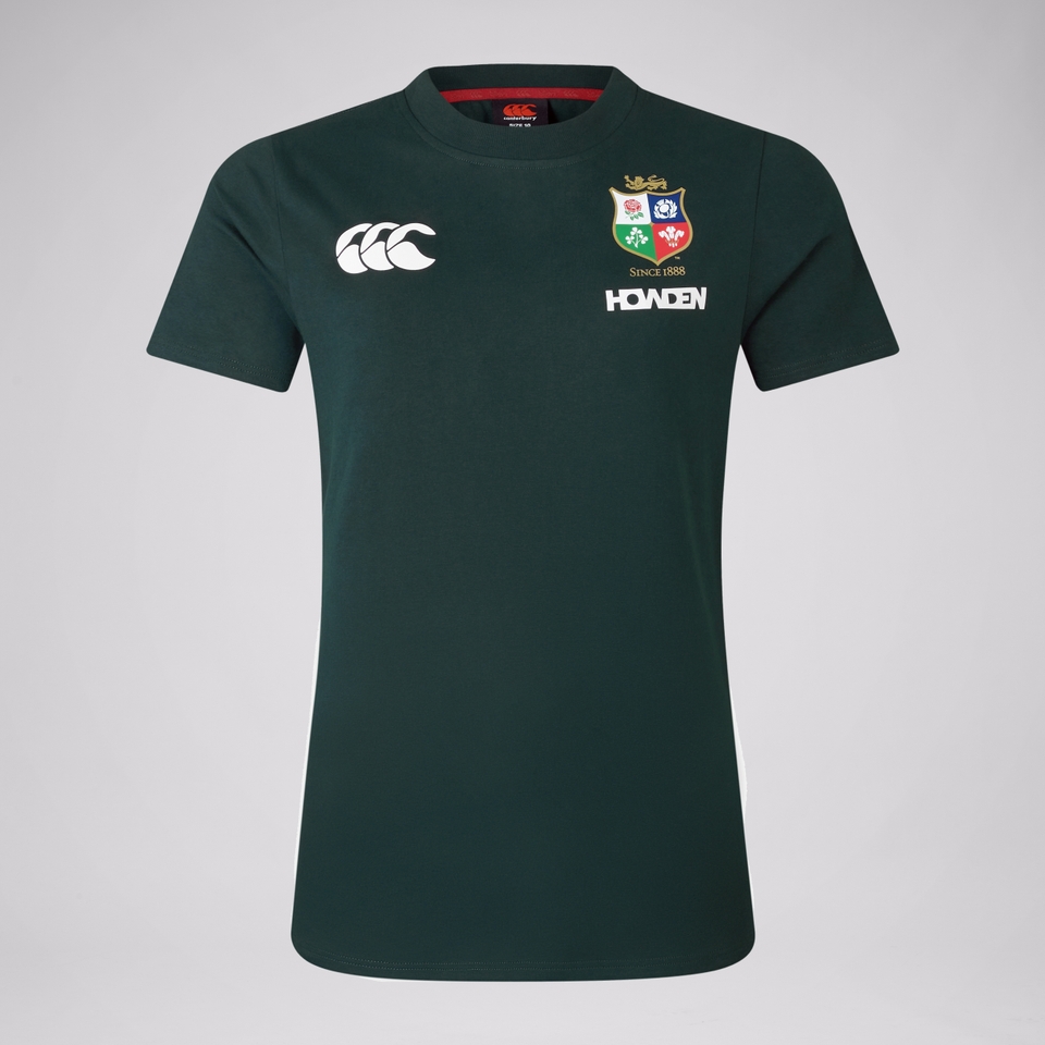 WOMENS BRITISH & IRISH LIONS COTTON JERSEY TEE GREEN