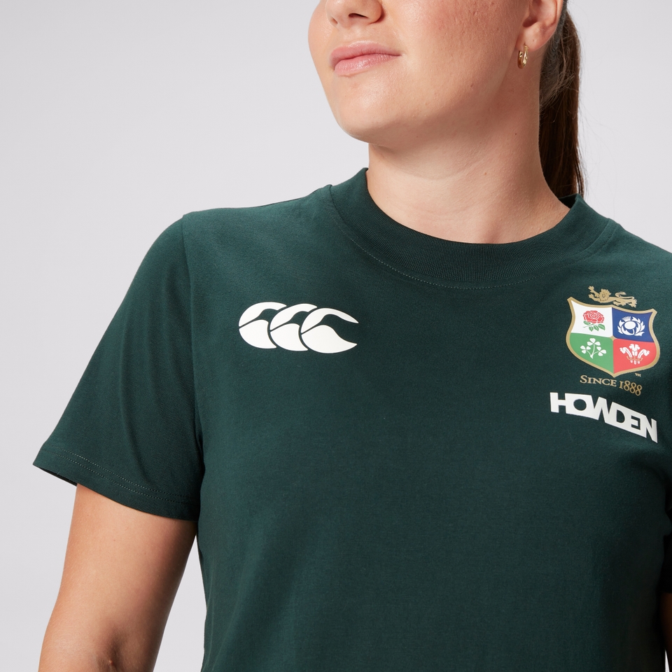 WOMENS BRITISH & IRISH LIONS COTTON JERSEY TEE GREEN