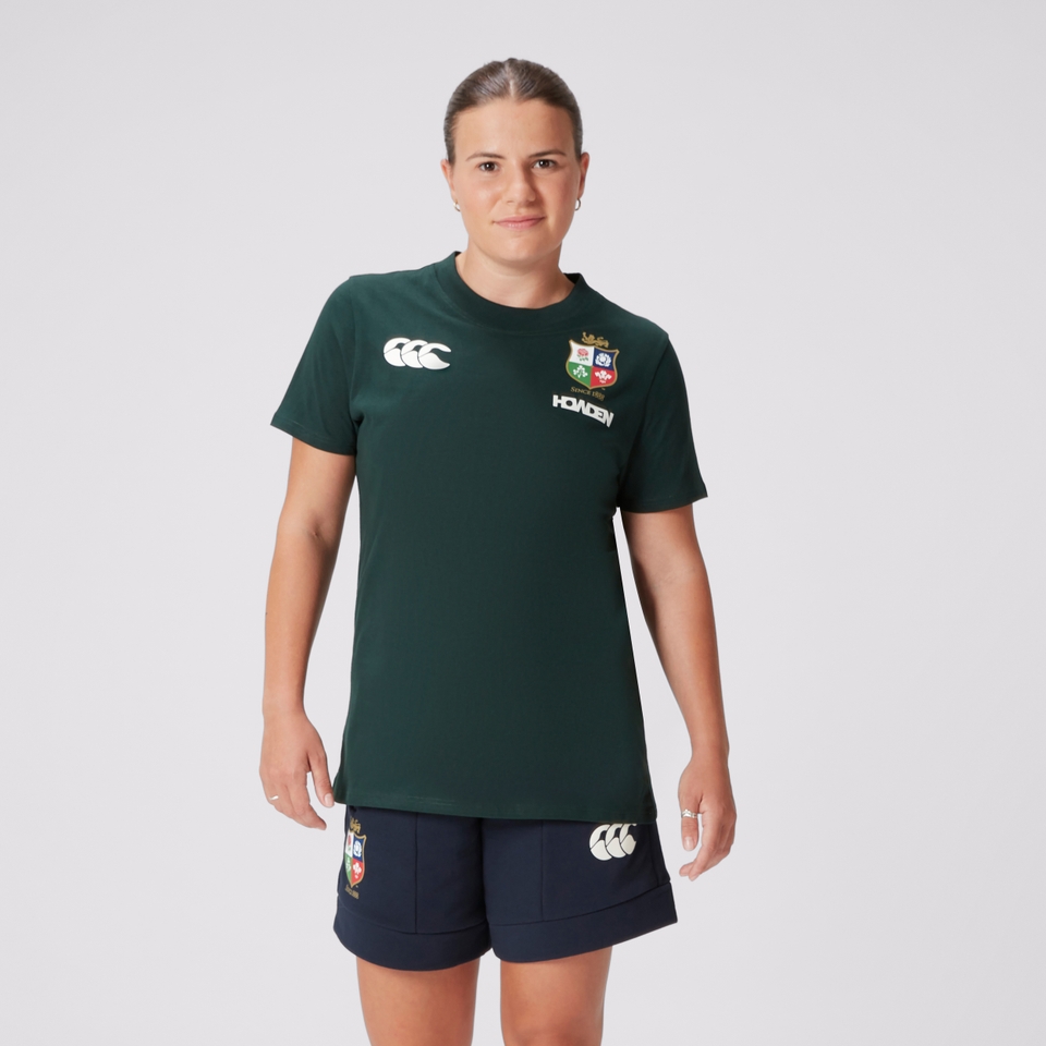 WOMENS BRITISH & IRISH LIONS COTTON JERSEY TEE GREEN