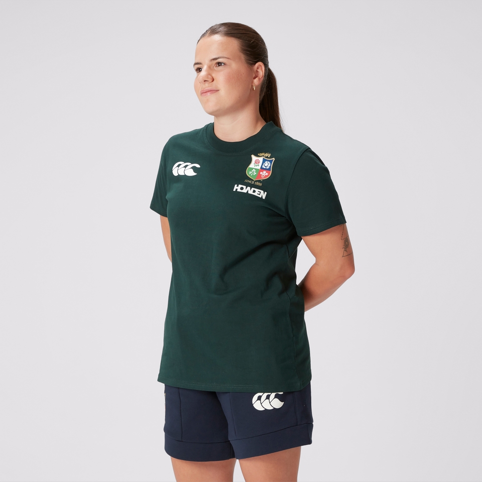 WOMENS BRITISH & IRISH LIONS COTTON JERSEY TEE GREEN