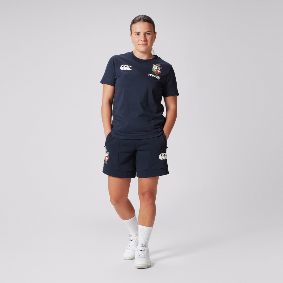 WOMENS BRITISH & IRISH LIONS CCC COTTON JERSEY T-SHIRT BLUE
