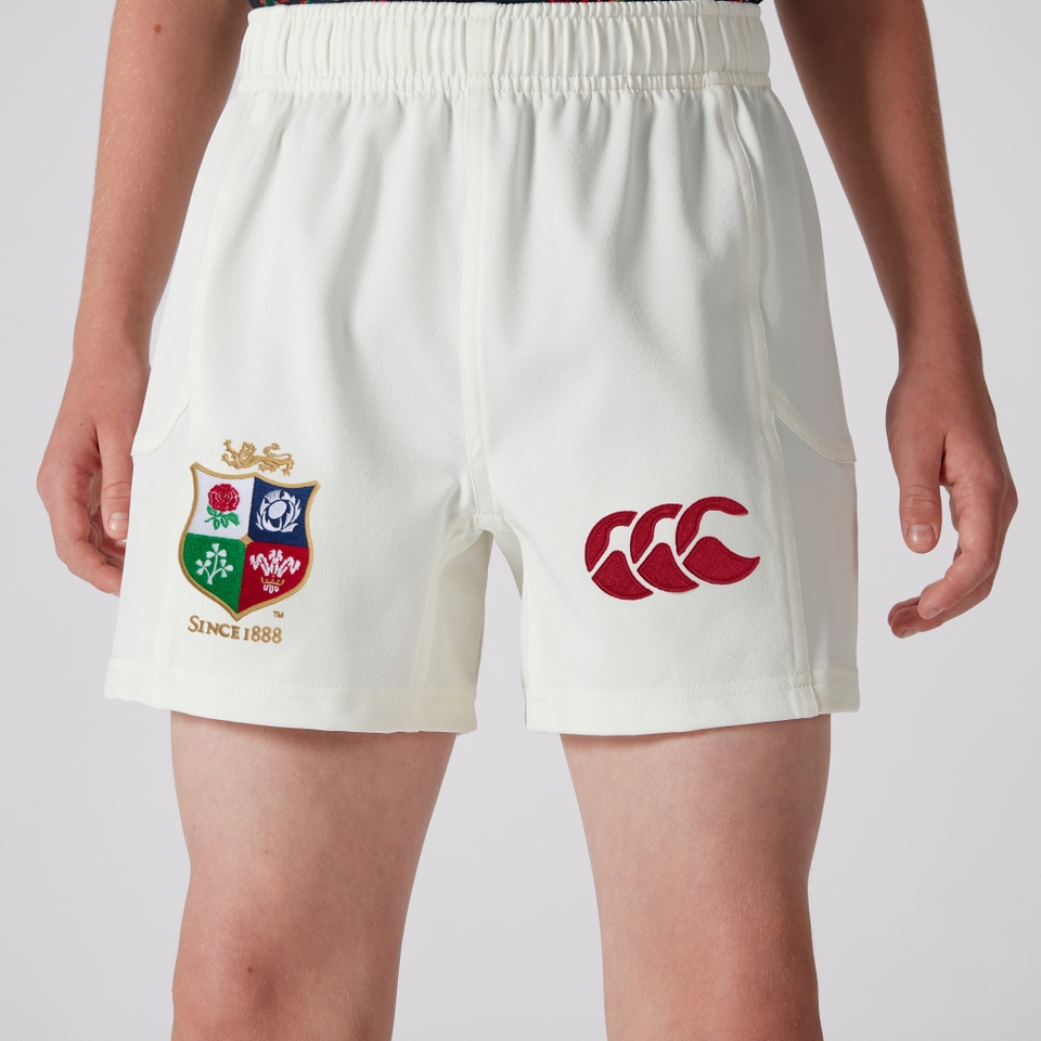 JUNIOR UNISEX BRITISH & IRISH LIONS REPLICA MATCH SHORTS WHITE