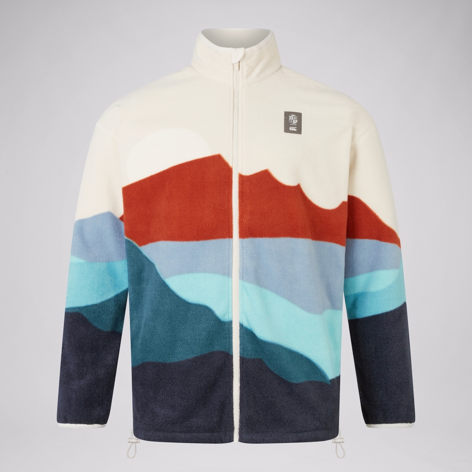 ADULT UNISEX BRITISH & IRISH LIONS OUTBACK FULL ZIP FLEECE WHITE