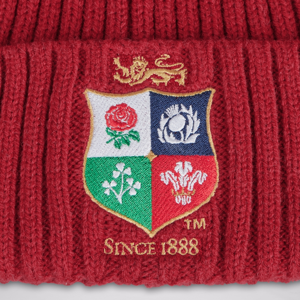 ADULT UNISEX BRITISH & IRISH LIONS BEANIE RED