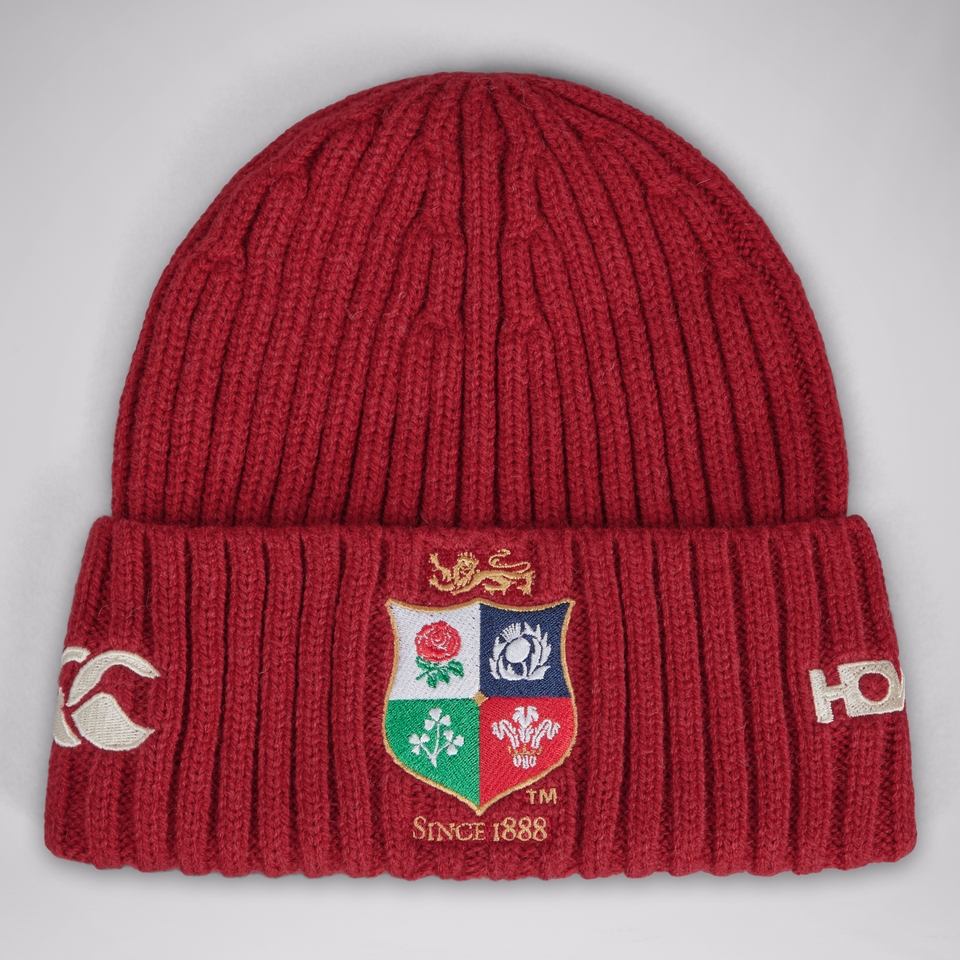ADULT UNISEX BRITISH & IRISH LIONS BEANIE RED