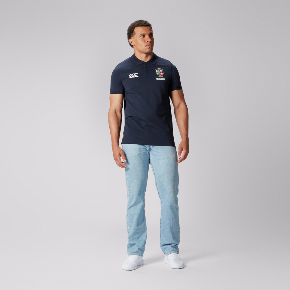 MENS BRITISH & IRISH LIONS CCC PIQUE POLO BLUE