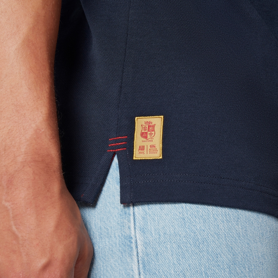 MENS BRITISH & IRISH LIONS PIQUE POLO NAVY
