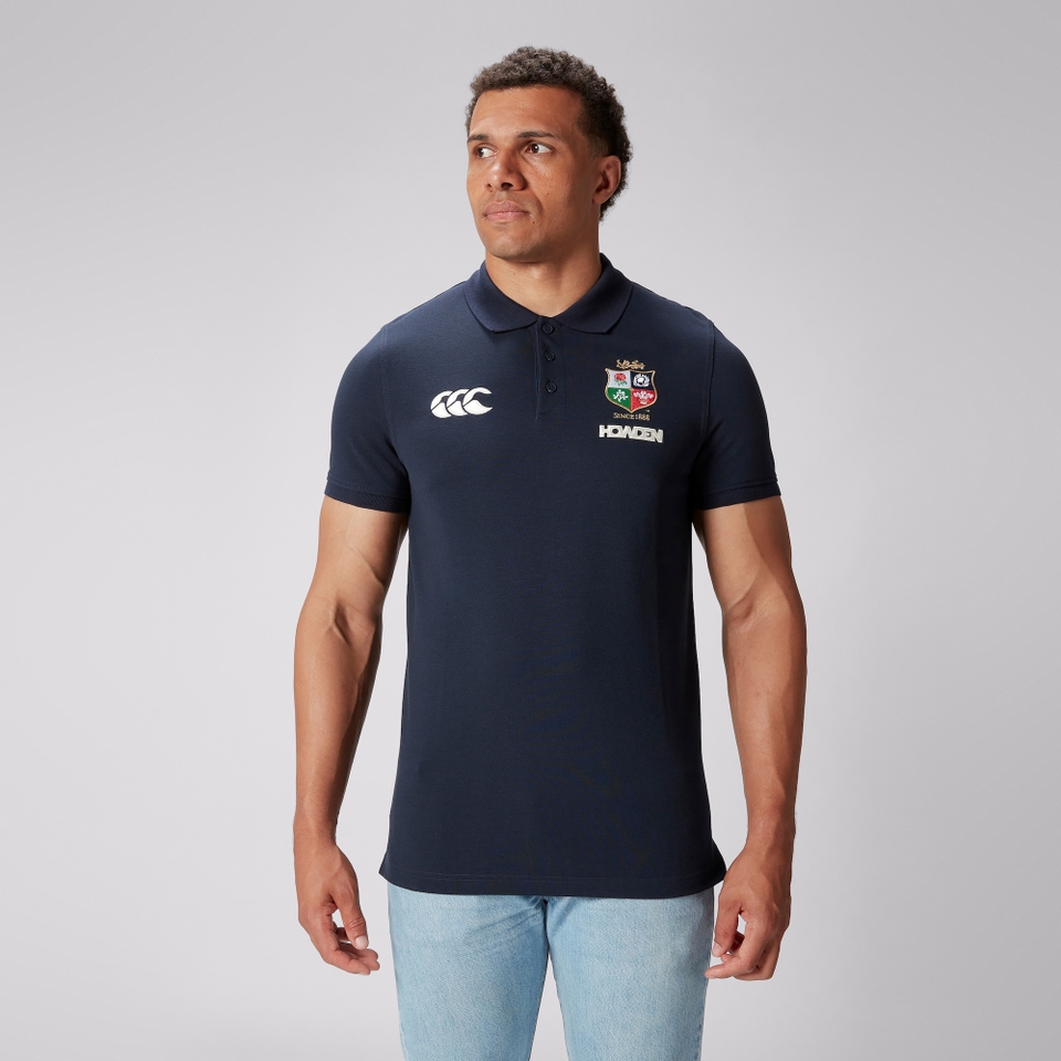 MENS BRITISH & IRISH LIONS CCC PIQUE POLO BLUE