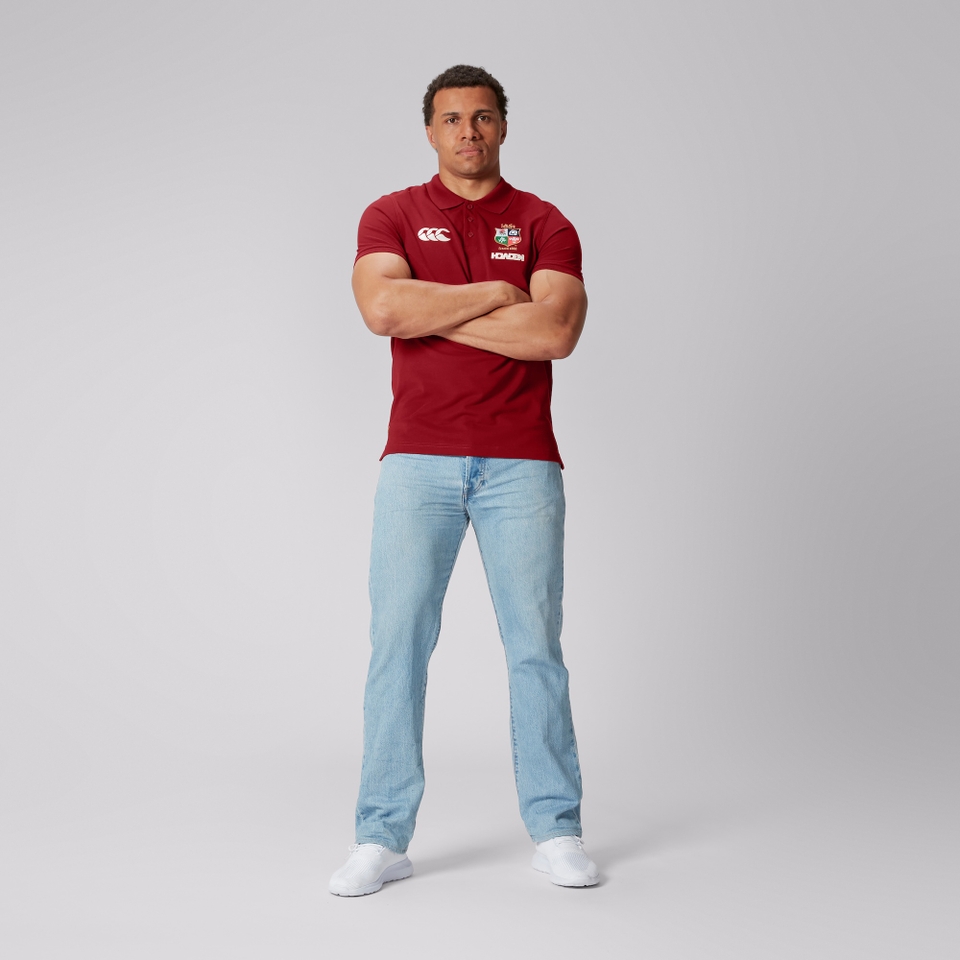 MENS BRITISH & IRISH LIONS CCC PIQUE POLO RED