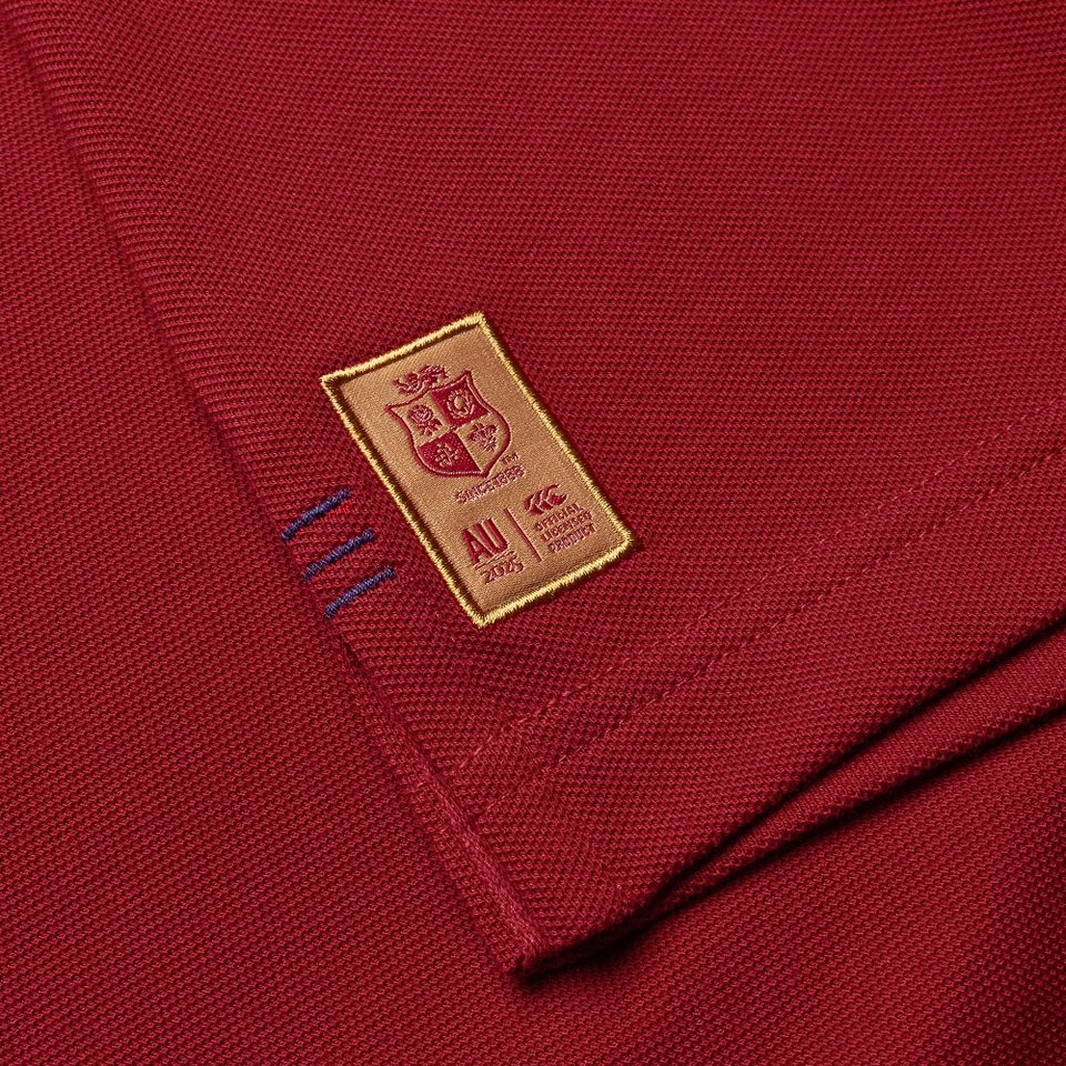 MENS BRITISH & IRISH LIONS CCC PIQUE POLO RED