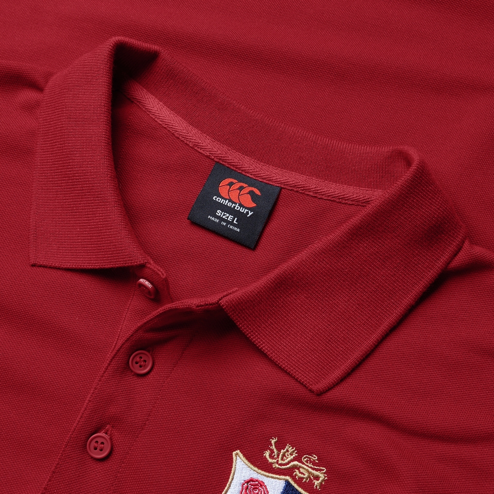MENS BRITISH & IRISH LIONS PIQUE POLO RED