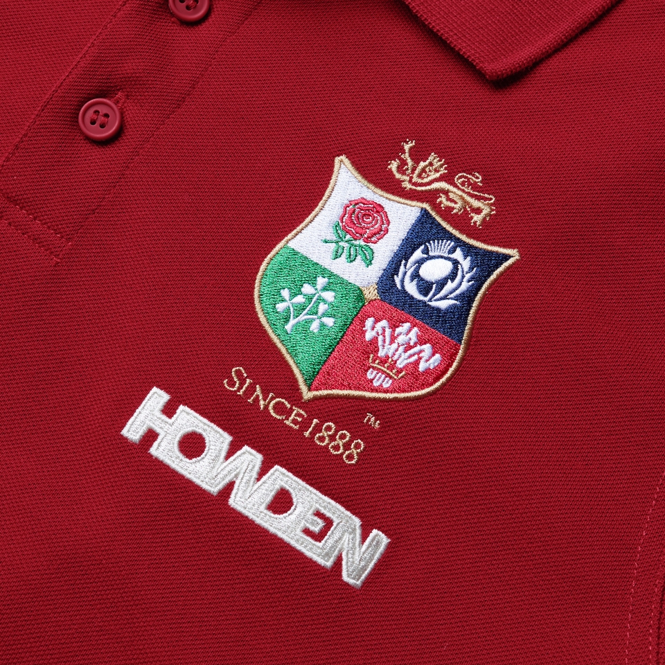 MENS BRITISH & IRISH LIONS CCC PIQUE POLO RED