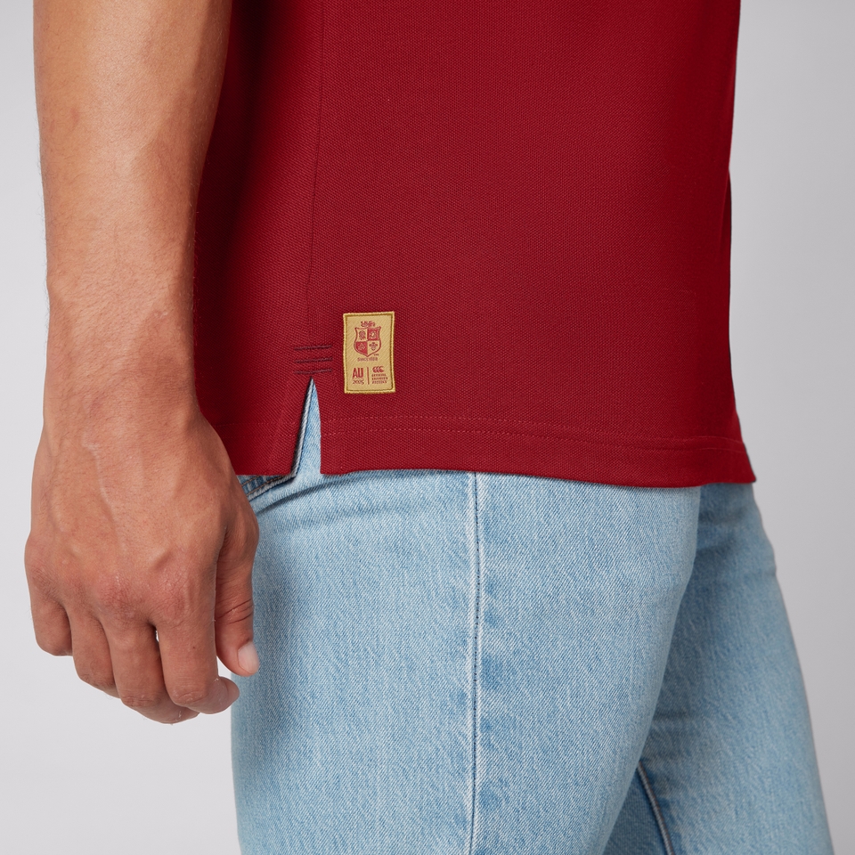 MENS BRITISH & IRISH LIONS PIQUE POLO RED