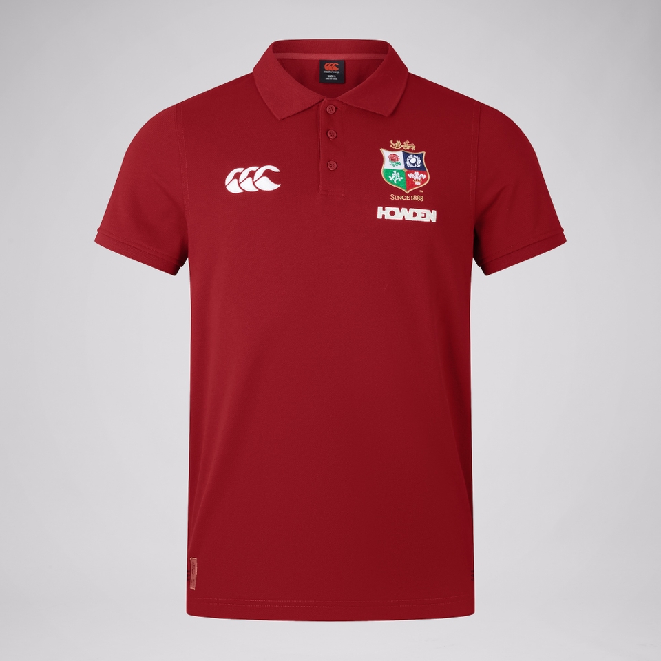 MENS BRITISH & IRISH LIONS CCC PIQUE POLO RED