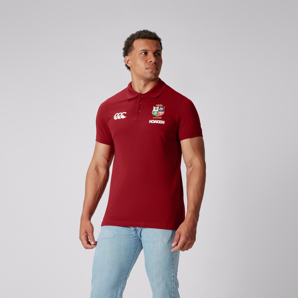 MENS BRITISH & IRISH LIONS CCC PIQUE POLO RED