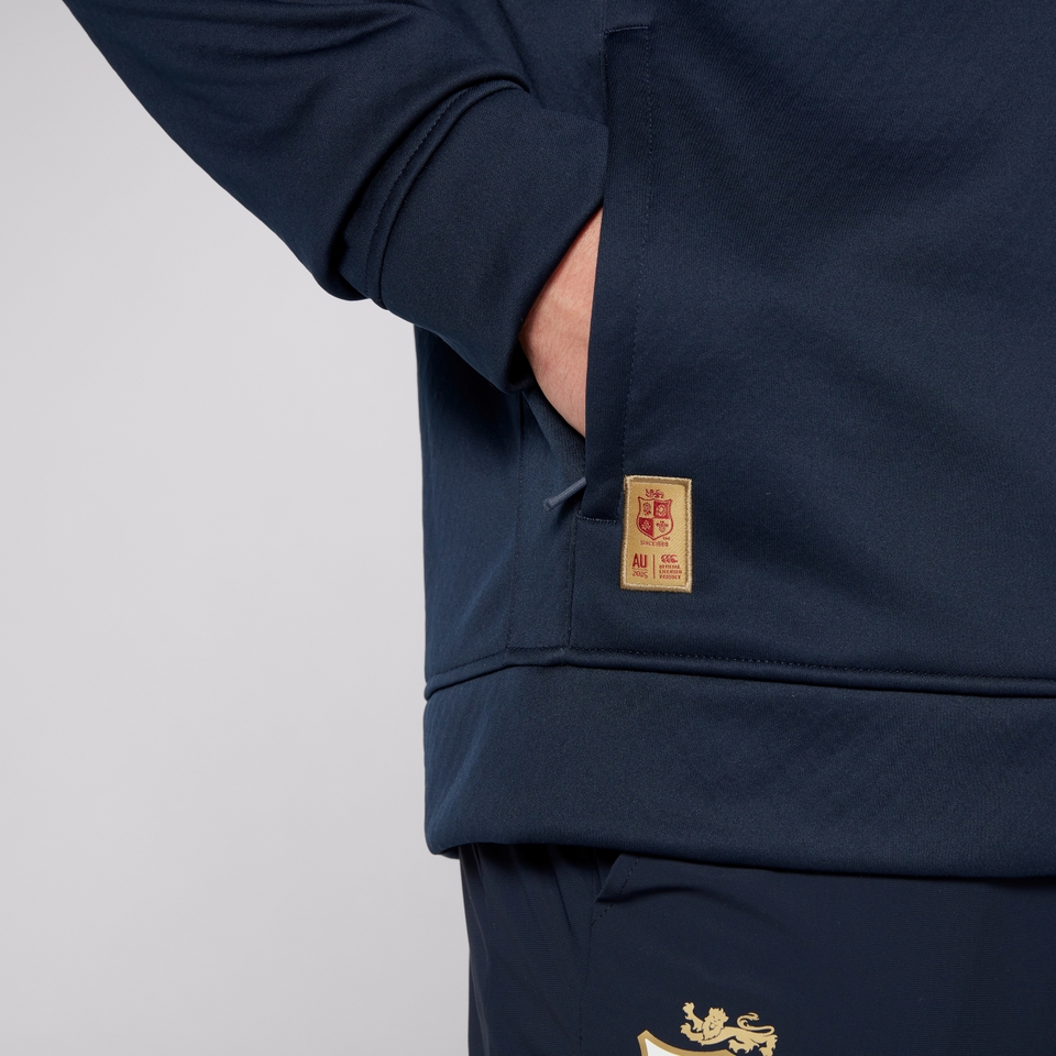 MENS BRITISH & IRISH LIONS 1/4 ZIP FLEECE NAVY