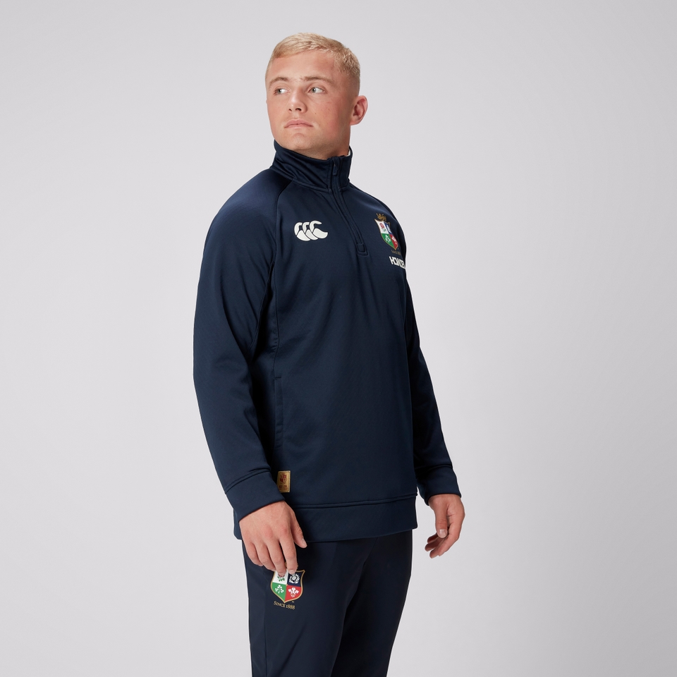 MENS BRITISH & IRISH LIONS 1/4 ZIP FLEECE NAVY