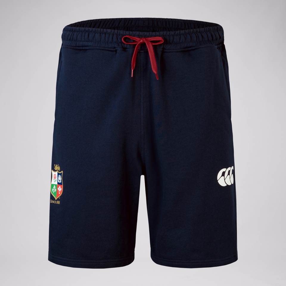 MENS BRITISH & IRISH LIONS FLEECE SHORTS NAVY
