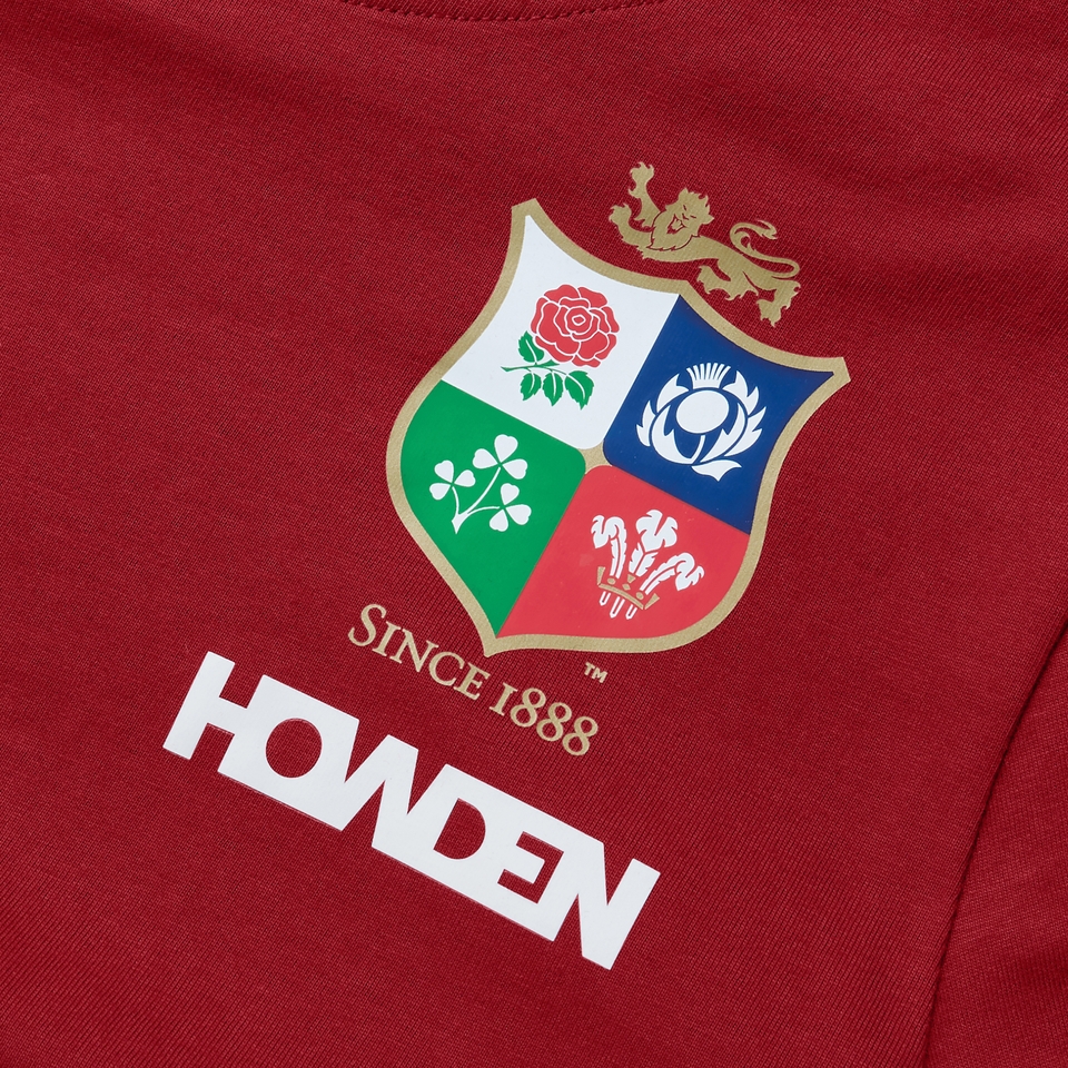 WOMENS BRITISH & IRISH LIONS COTTON JERSEY TEE RED