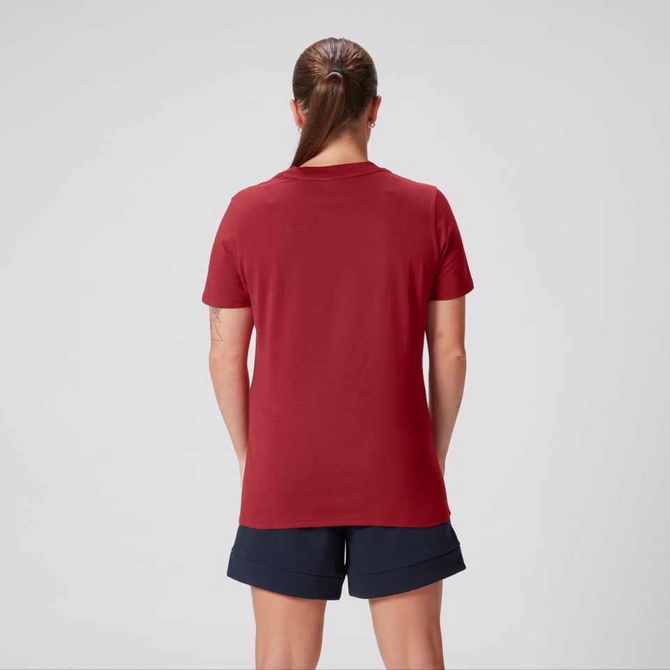WOMENS BRITISH & IRISH LIONS COTTON JERSEY TEE RED