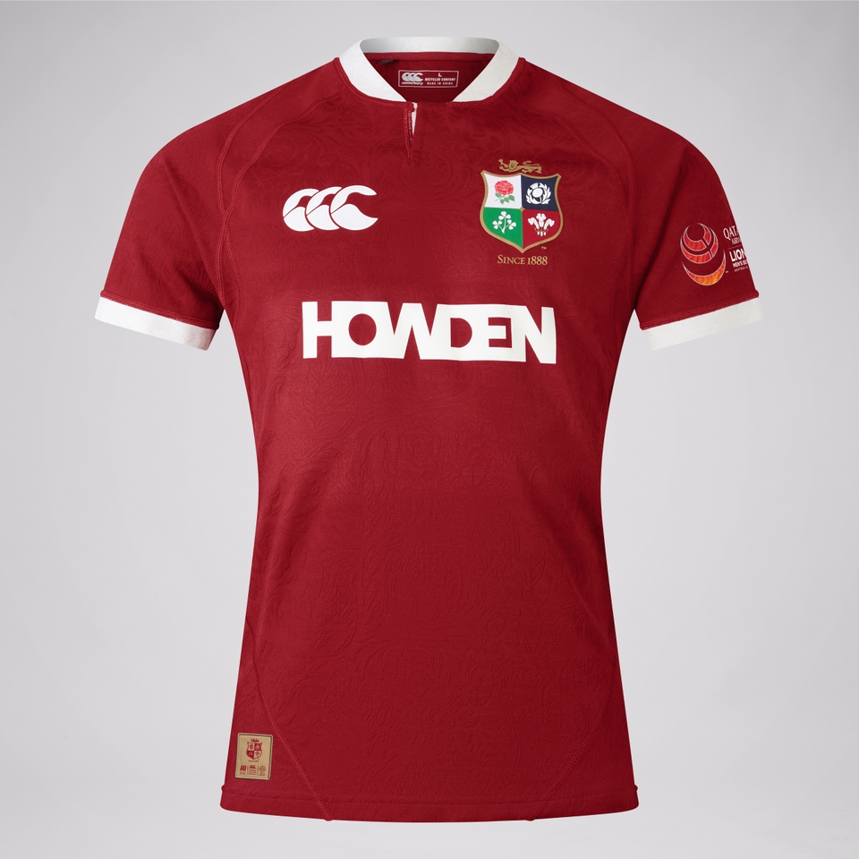 MENS BRITISH & IRISH LIONS PLAYERS JERSEY RED
