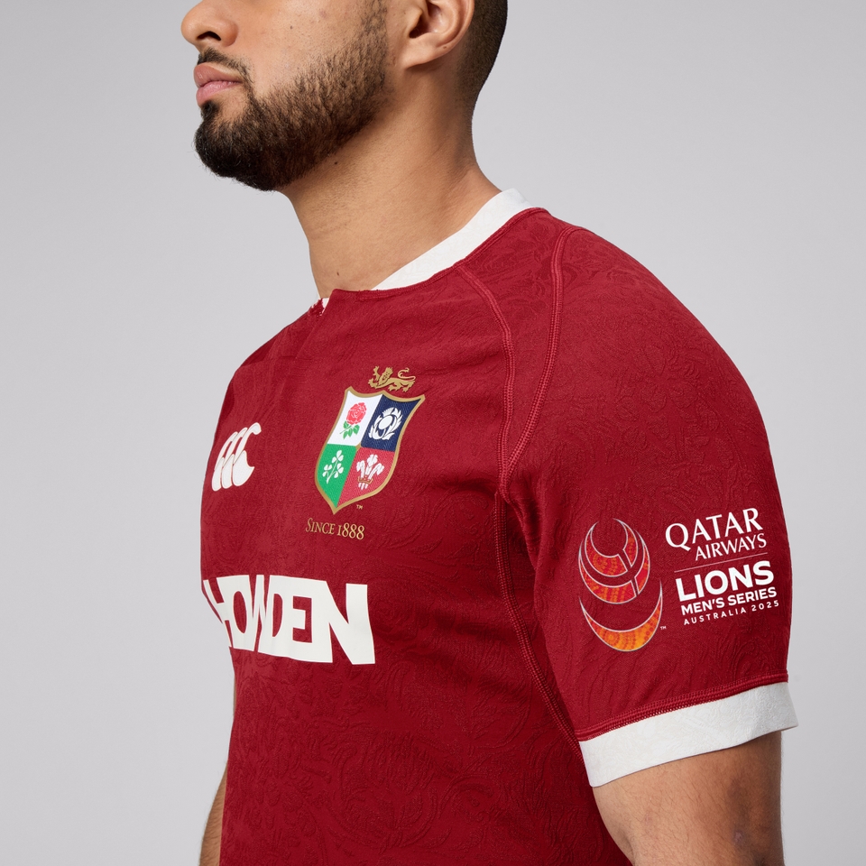 MENS BRITISH & IRISH LIONS PLAYERS JERSEY RED