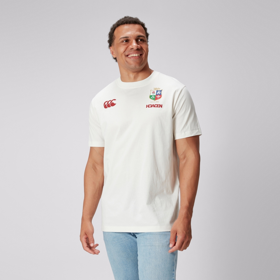 MENS BRITISH & IRISH LIONS COTTON JERSEY TEE CREAM