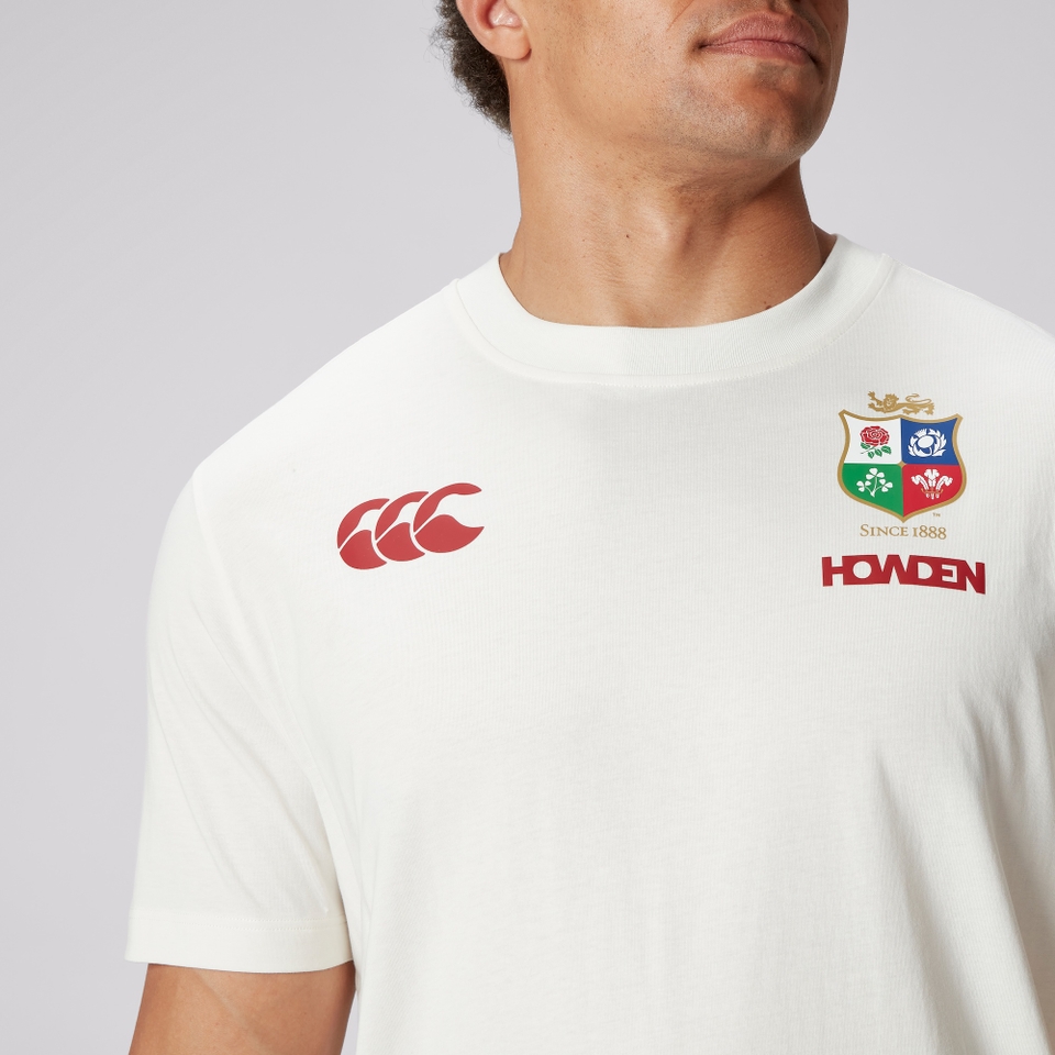 MENS BRITISH & IRISH LIONS CCC COTTON JERSEY T-SHIRT WHITE