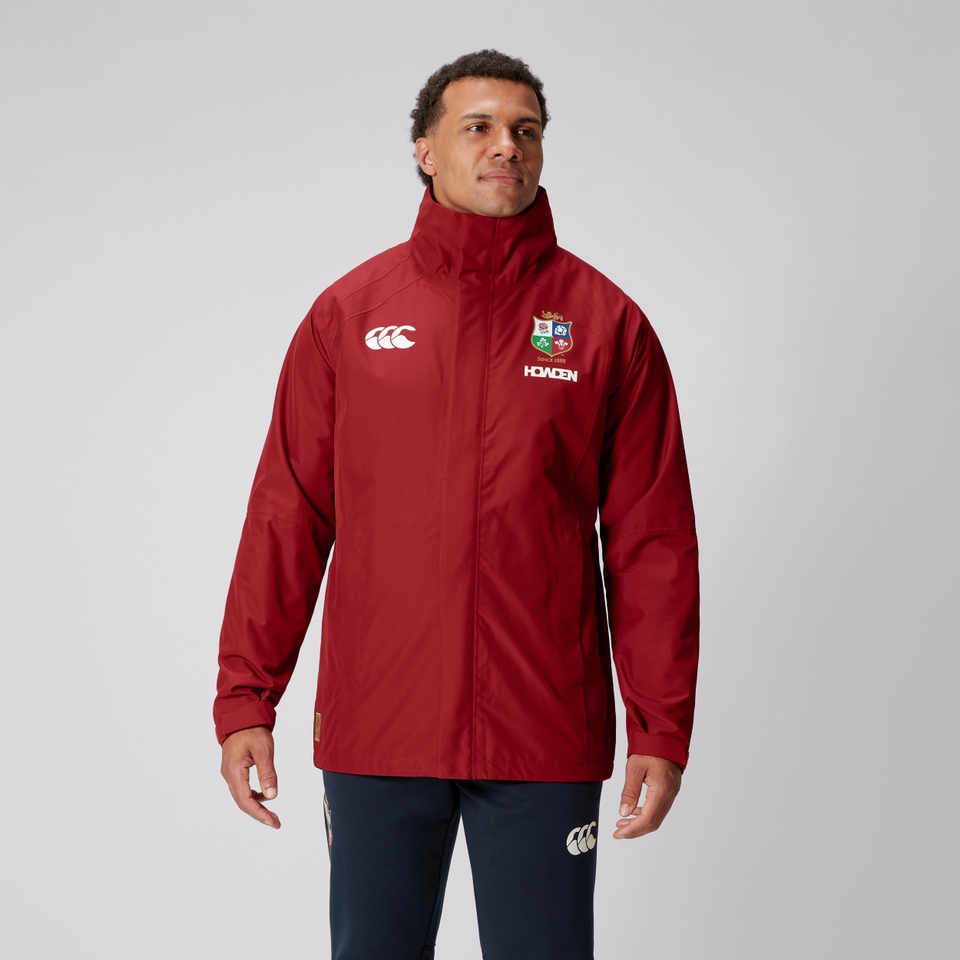 MENS BRITISH & IRISH LIONS WATERPROOF JACKET RED