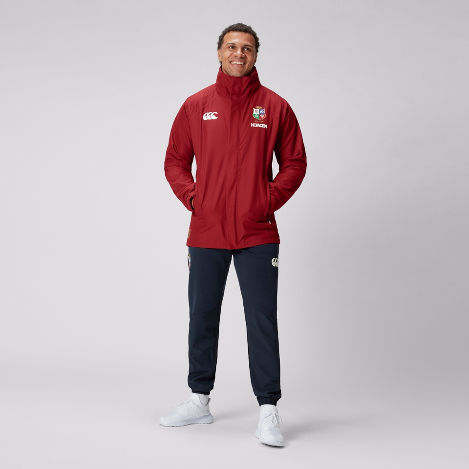 MENS BRITISH & IRISH LIONS WATERPROOF JACKET RED