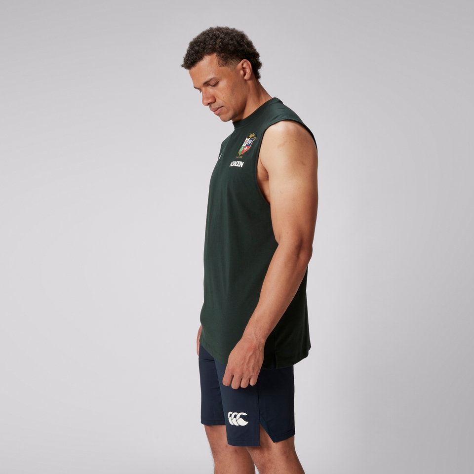 MENS BRITISH & IRISH LIONS COTTON TANK GREEN